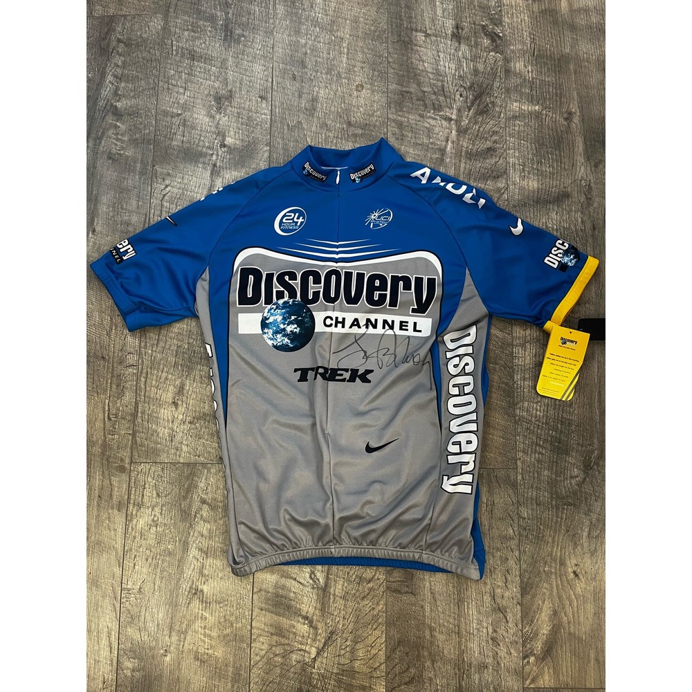 NWT Lance Armstrong Discovery Channel Signed Cycling Jersey.